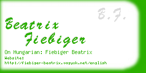 beatrix fiebiger business card